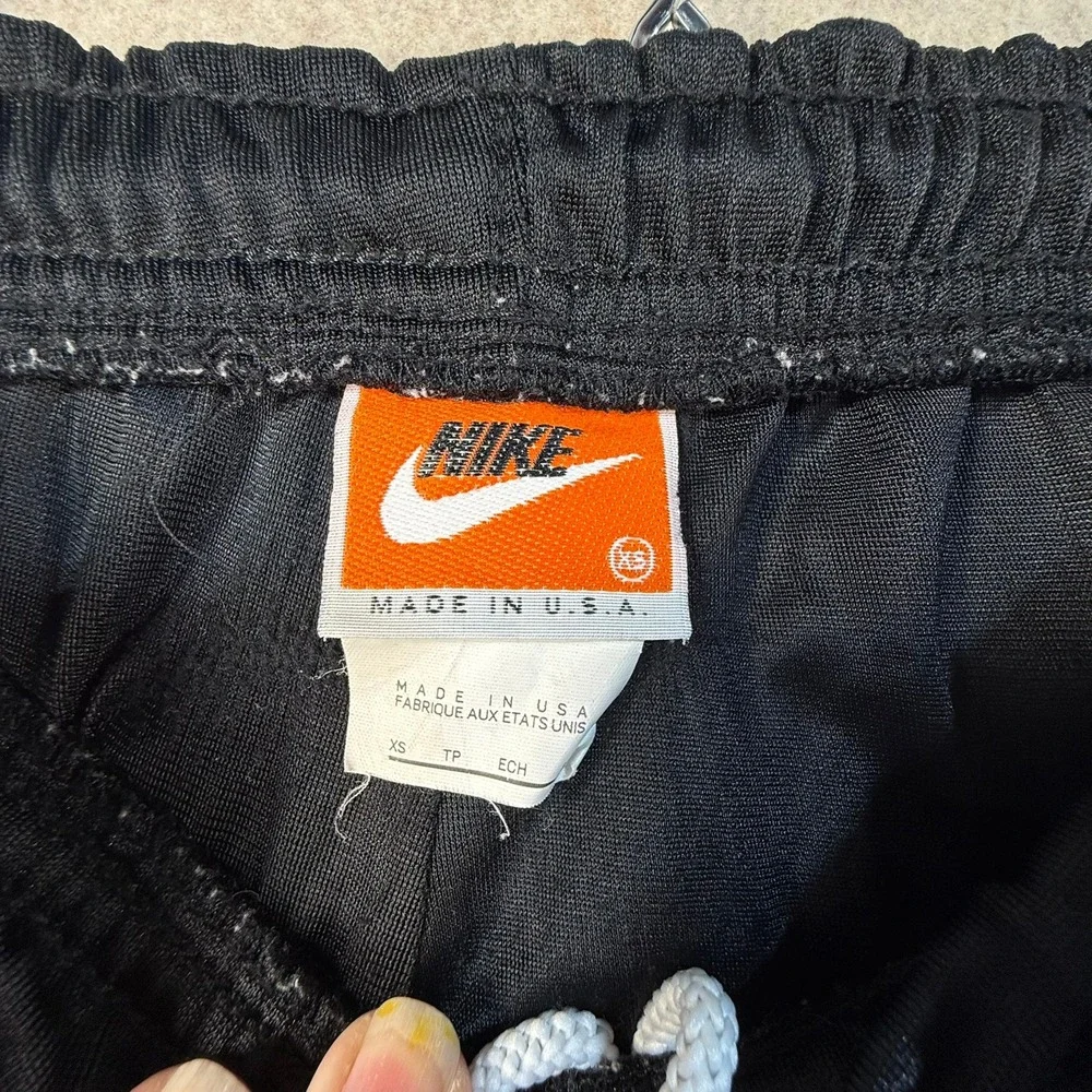 Vintage Nike Shorts Mens XS Black Athletic Gym Basketball Made in USA Orange Tag